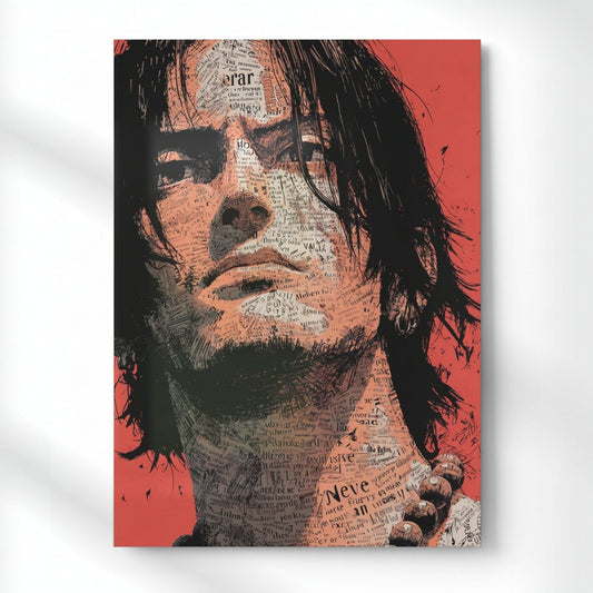 Ace Flame Portrait Metal Poster | Aesthetic Pop Art Wall Decor & Painting