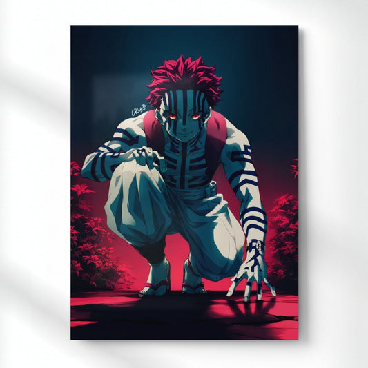 Akaza: Eternal Power Metal Poster | Aesthetic Pop Art Wall Decor & Painting
