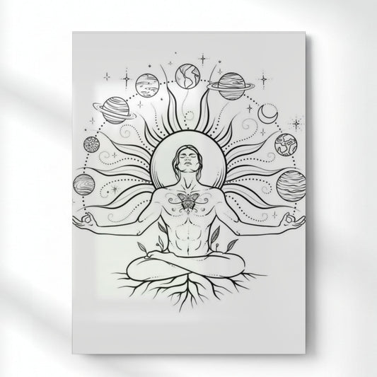 Cosmic Awakening Metal Poster | Aesthetic Pop Art Wall Decor & Painting