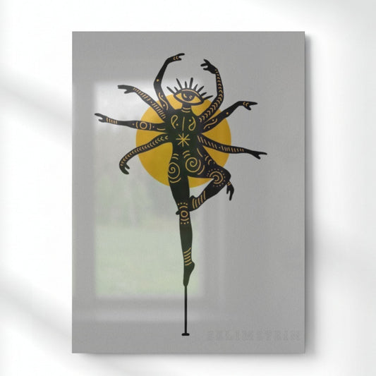 Cosmic Dance of Awareness Metal Poster | Aesthetic Pop Art Wall Decor & Painting