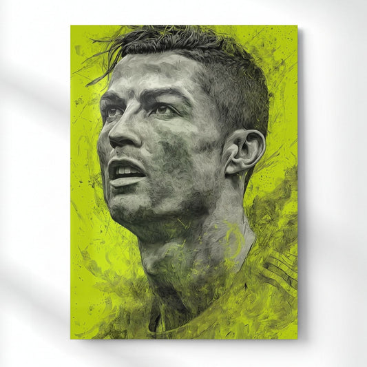 Cristiano illustration Metal Poster | Aesthetic Pop Art Wall Decor & Painting