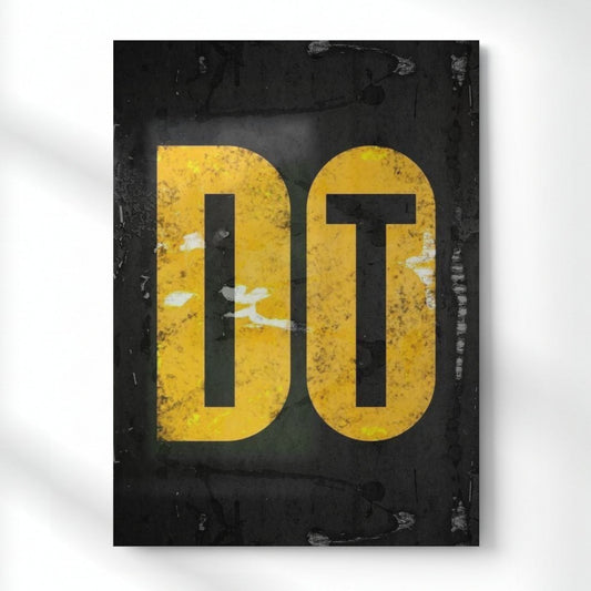 Do It Metal Poster | Aesthetic Pop Art Wall Decor & Painting