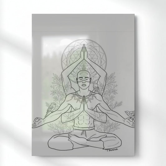 Sacred Stillness Metal Poster | Aesthetic Pop Art Wall Decor & Painting