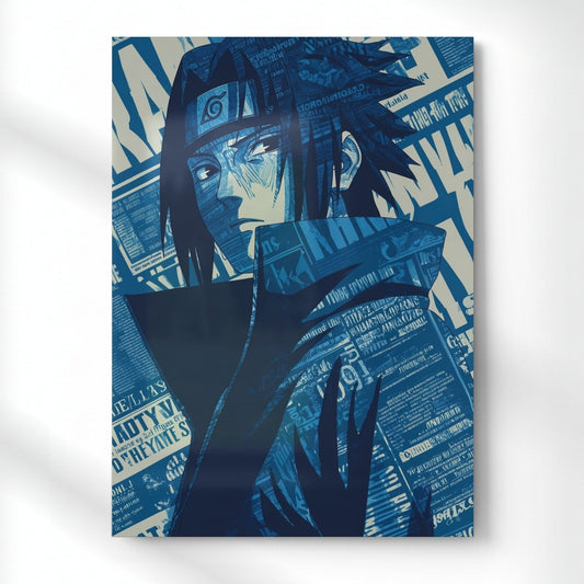 Sasuke Uchiha – The Lone Avenger Metal Poster | Aesthetic Pop Art Wall Decor & Painting