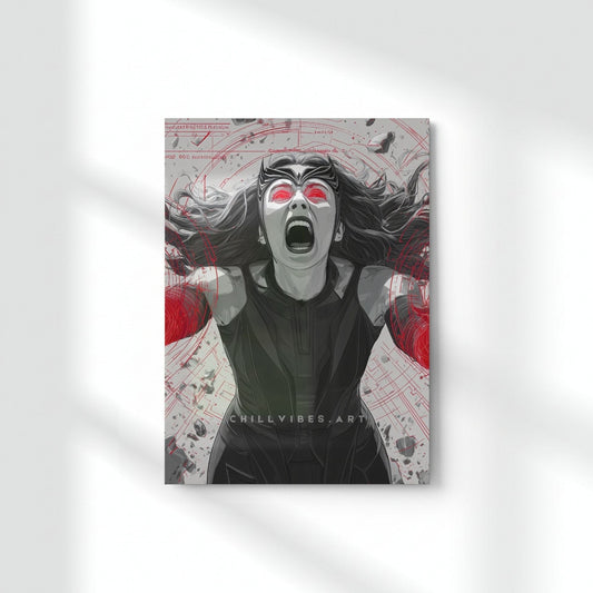 Wanda: Shatter The Reality Metal Poster | Aesthetic Pop Art Wall Decor & Painting