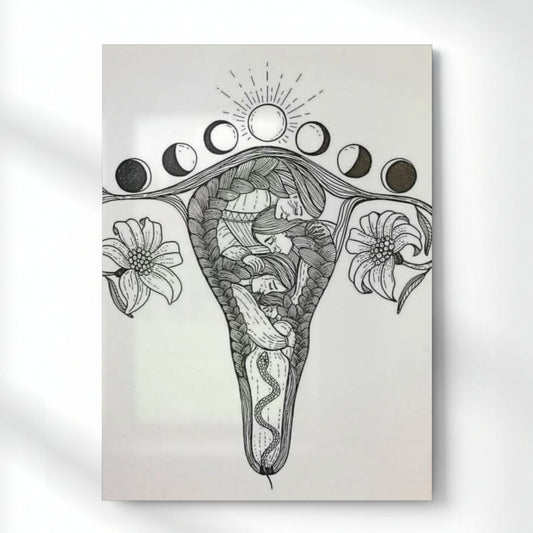 Womb of Creation Portal Metal Poster | Aesthetic Pop Art Wall Decor & Painting