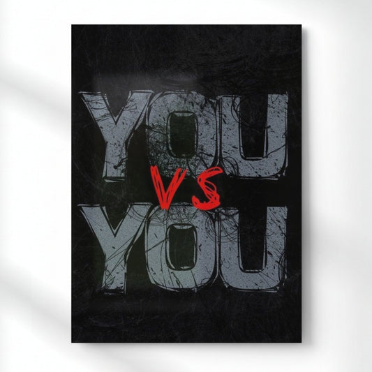 You VS You Metal Poster | Aesthetic Pop Art Wall Decor & Painting