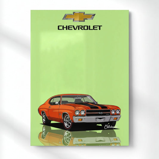 70s Speed Icon Metal Poster | Aesthetic Pop Art Wall Decor & Painting