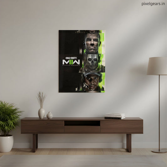 COD MWII Green Metal Poster | Aesthetic Pop Art Wall Decor & Painting