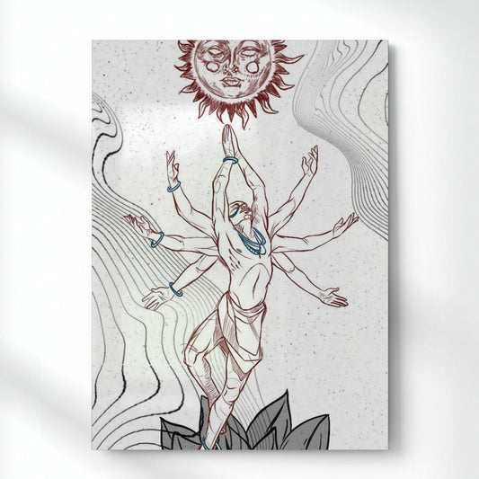 Cosmic Ascension Metal Poster | Aesthetic Pop Art Wall Decor & Painting