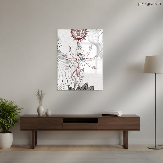 Cosmic Ascension Metal Poster | Aesthetic Pop Art Wall Decor & Painting