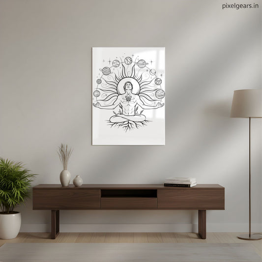 Cosmic Awakening Metal Poster | Aesthetic Pop Art Wall Decor & Painting
