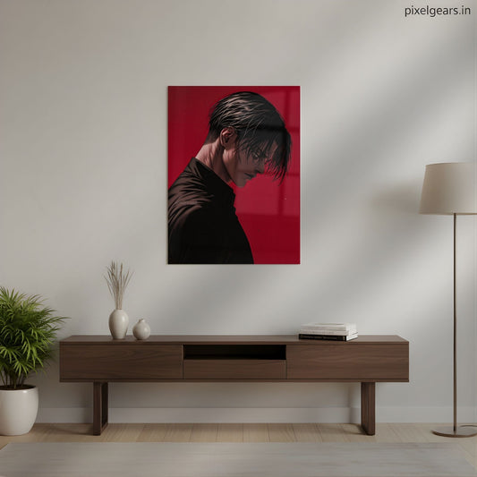 Dark Aesthetic Levi Ackerman Metal Poster | Aesthetic Pop Art Wall Decor & Painting
