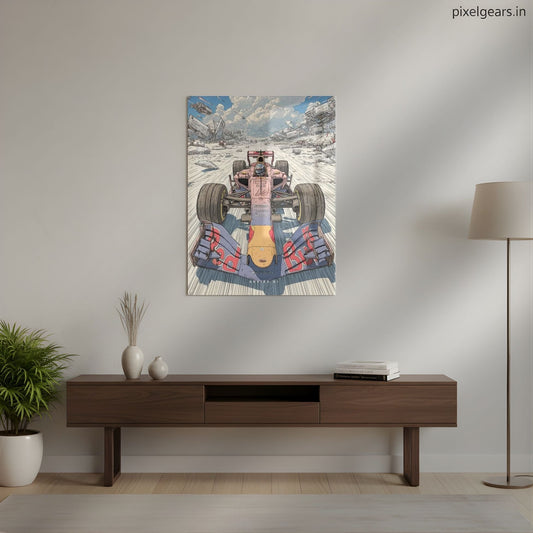 Racing In The Wild Metal Poster | Aesthetic Pop Art Wall Decor & Painting