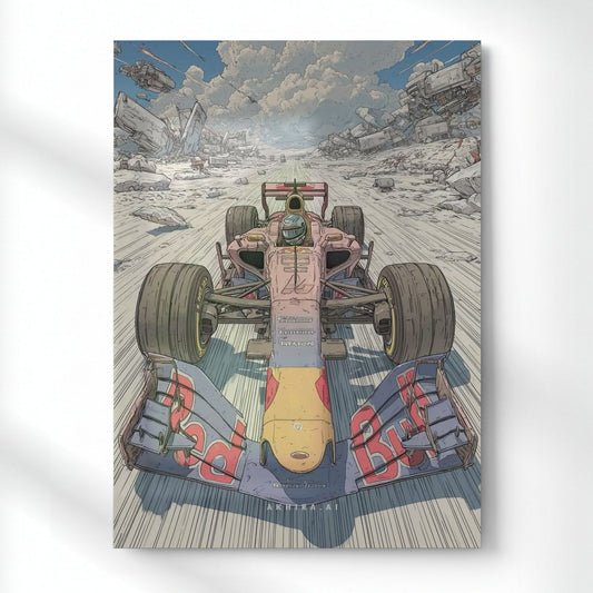 Racing In The Wild Metal Poster | Aesthetic Pop Art Wall Decor & Painting