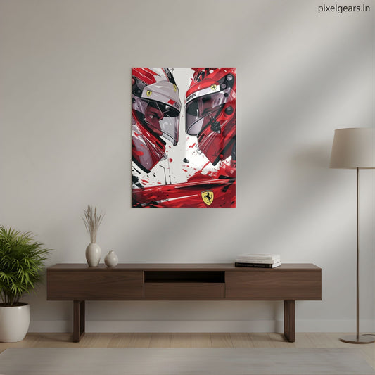 Red Speed, Sharp Focus Metal Poster | Aesthetic Pop Art Wall Decor & Painting