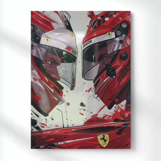 Red Speed, Sharp Focus Metal Poster | Aesthetic Pop Art Wall Decor & Painting