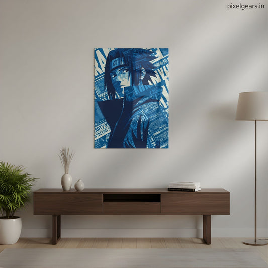 Sasuke Uchiha – The Lone Avenger Metal Poster | Aesthetic Pop Art Wall Decor & Painting