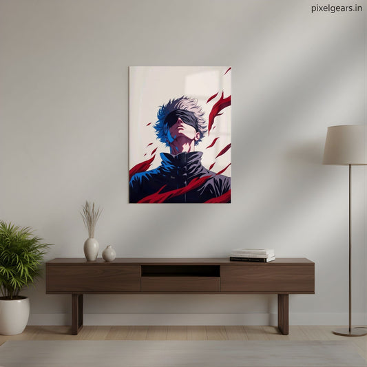Satoru Gojo : Limitless Metal Poster | Aesthetic Pop Art Wall Decor & Painting