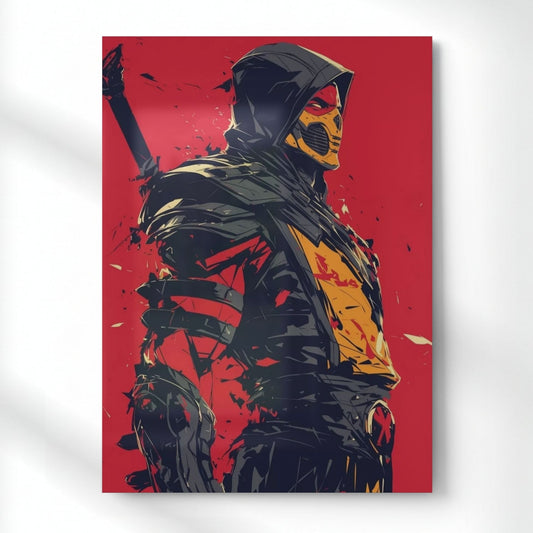 Scorpion Battle Stance Metal Poster | Aesthetic Pop Art Wall Decor & Painting