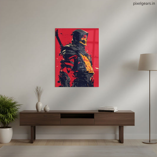 Scorpion Battle Stance Metal Poster | Aesthetic Pop Art Wall Decor & Painting