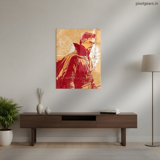 Strange: Guardian Of Time Metal Poster | Aesthetic Pop Art Wall Decor & Painting