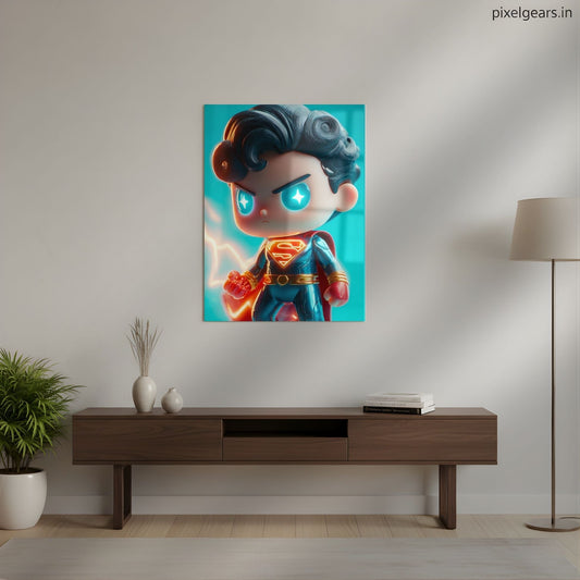 Superman: Small But Super Metal Poster | Aesthetic Pop Art Wall Decor & Painting