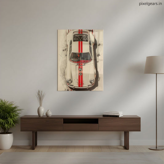 Timeless Porsche Engineering Metal Poster | Aesthetic Pop Art Wall Decor & Painting
