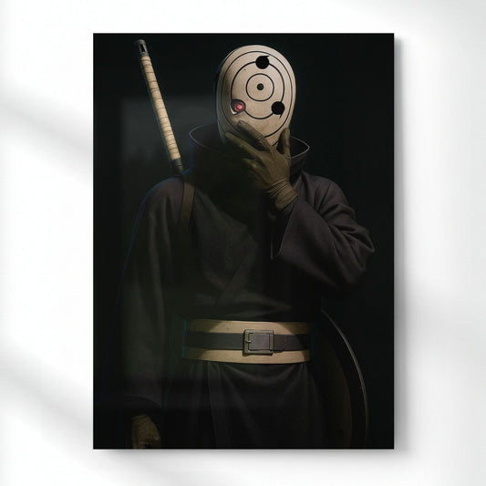Tobi Spiral Mask Metal Poster | Aesthetic Pop Art Wall Decor & Painting