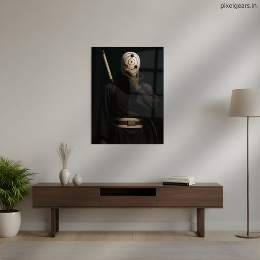 Tobi Spiral Mask Metal Poster | Aesthetic Pop Art Wall Decor & Painting