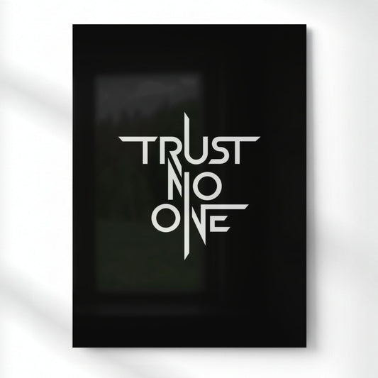 Trust No One Metal Poster | Aesthetic Pop Art Wall Decor & Painting