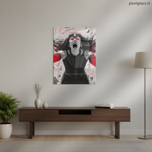 Wanda: Shatter The Reality Metal Poster | Aesthetic Pop Art Wall Decor & Painting