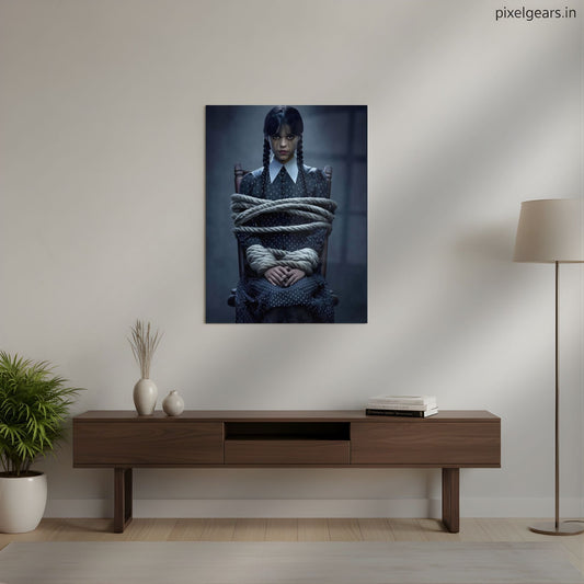 Wednesday Addams Iconic Metal Poster | Aesthetic Pop Art Wall Decor & Painting