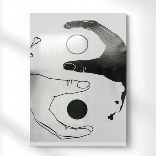 Yin Yang in Balance Metal Poster | Aesthetic Pop Art Wall Decor & Painting