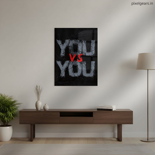 You VS You Metal Poster | Aesthetic Pop Art Wall Decor & Painting