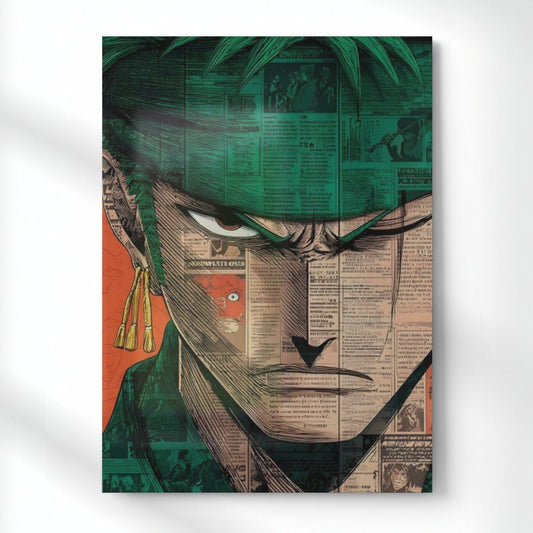 Zoro The Green Demon Metal Poster | Aesthetic Pop Art Wall Decor & Painting
